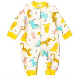 Disney Winnie the Pooh and Friends Quilted French Terry Snap Coverall 0-3mo.